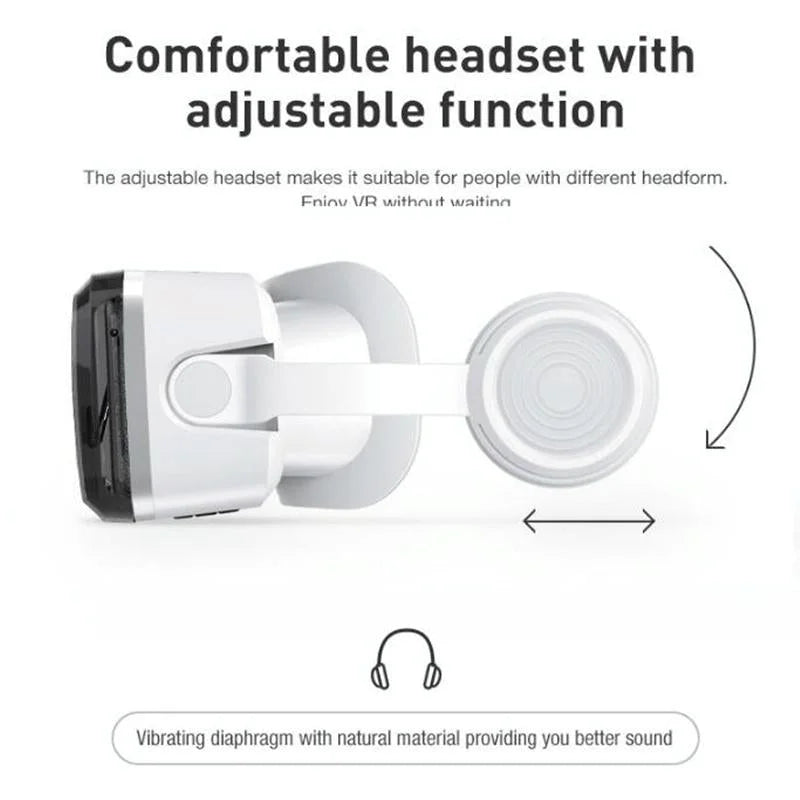 Wireless 3D Vr Headset With Bluetooth - Compact-1915197987122974725