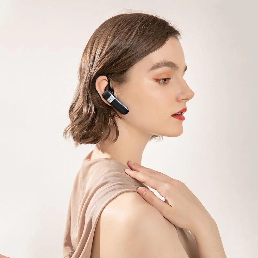 Wireless Bluetooth 5.0 Earphone With Hanging Ear Design - White-1915196621902188548