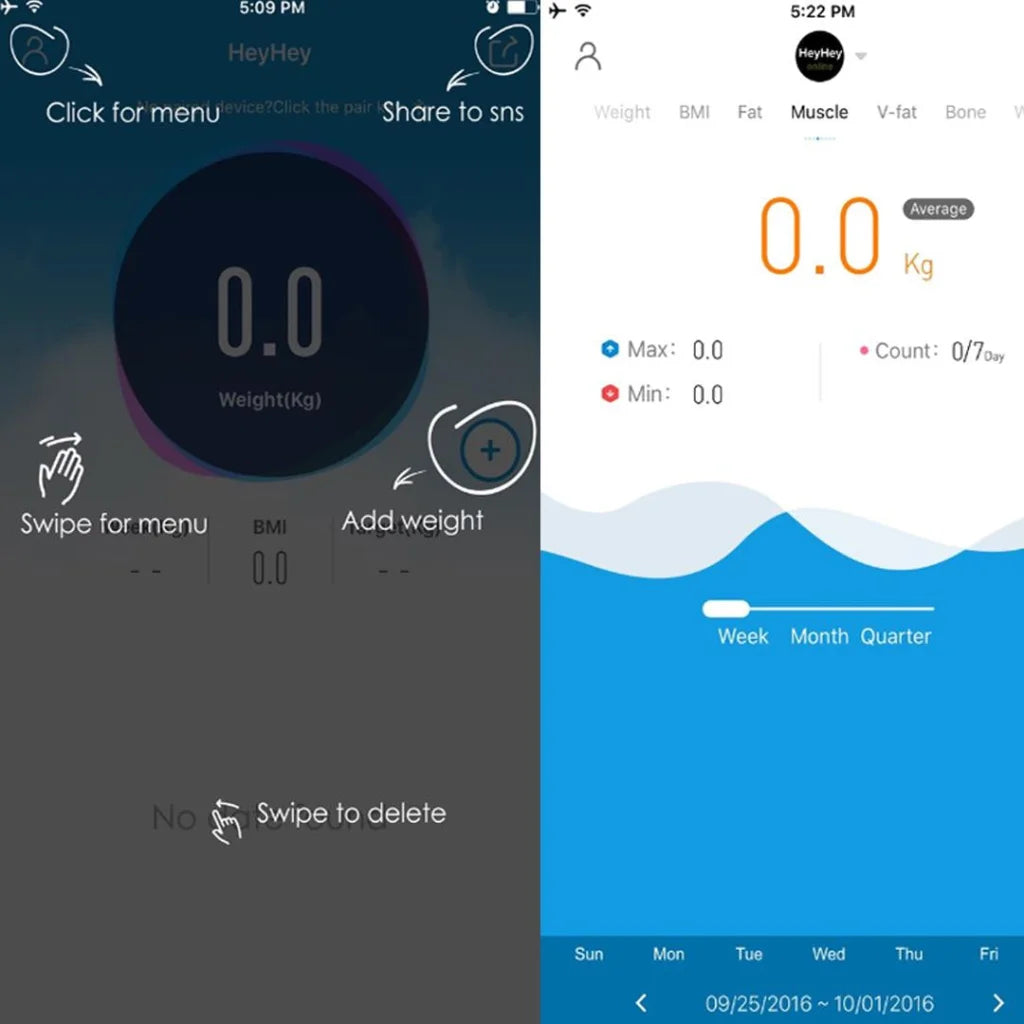 Wireless Bluetooth Digital Body Fat Scale Bathroom Health Analyzer - Pink - Premium