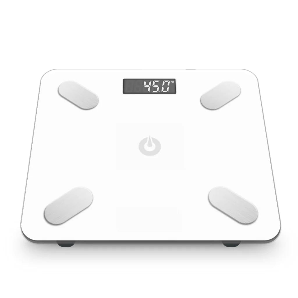 Wireless Bluetooth Digital Body Fat Scale Bathroom Weighing Scales Health Analyzer - White - Premium