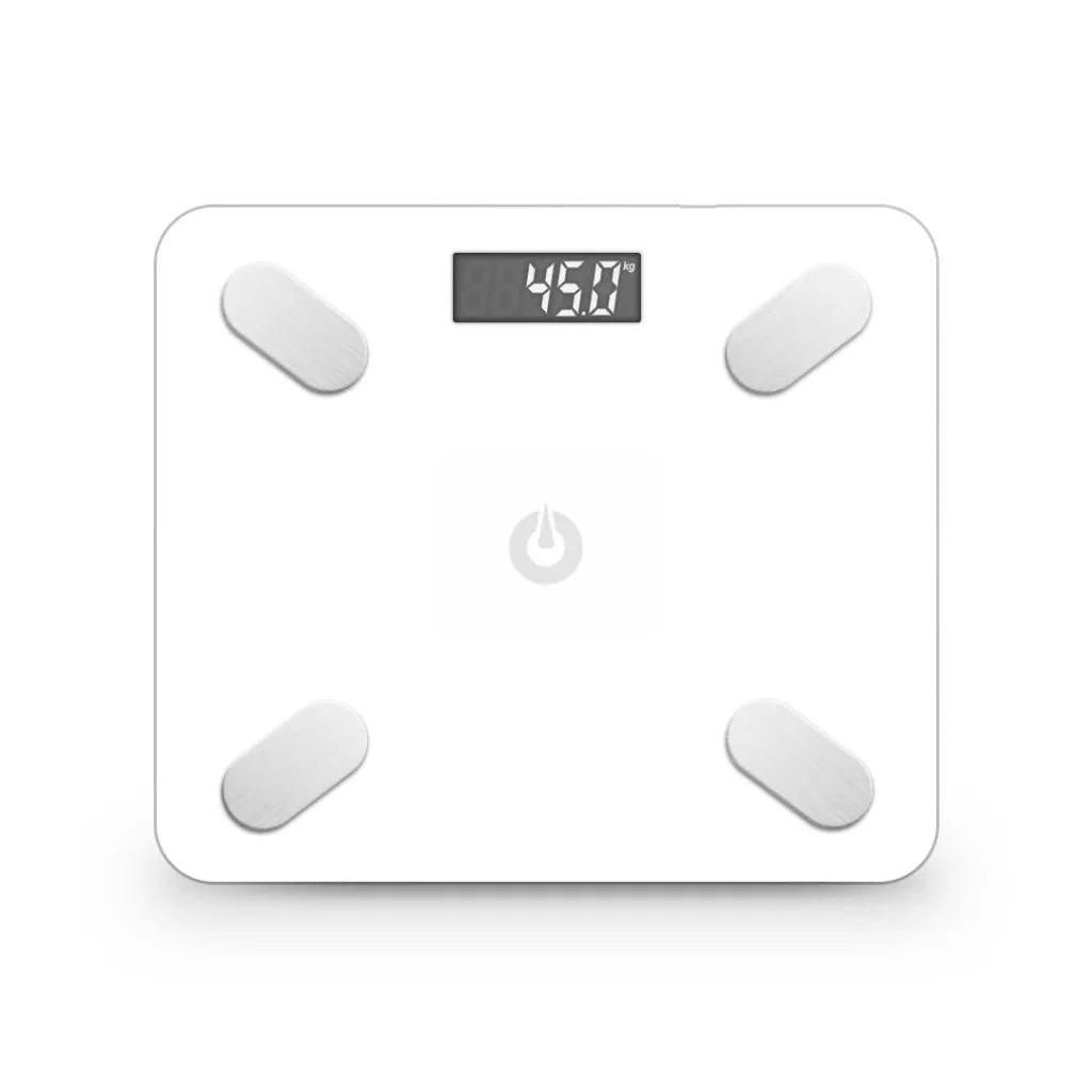 Wireless Bluetooth Digital Body Fat Scale Bathroom Weighing Scales Health Analyzer - White - Premium