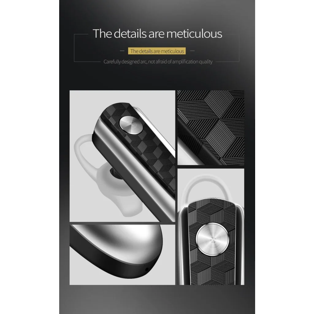 Wireless Bluetooth Earbud For Hands-Free Calls And Music - Large Battery - Black-1915198365126234116