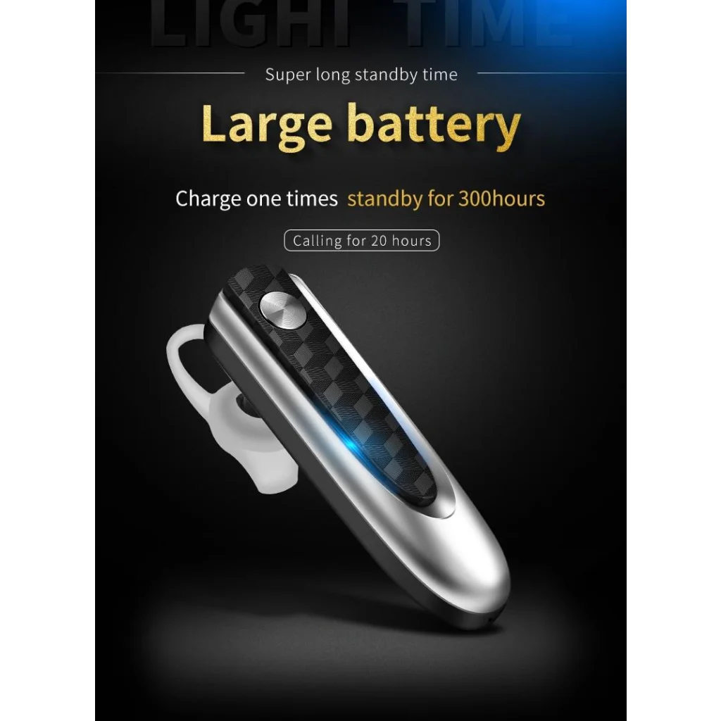 Wireless Bluetooth Earbud For Hands-Free Calls And Music - Large Battery - Black-1915198365126234113