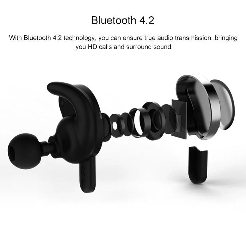 Wireless Bluetooth Earphones With Charging Box half moon shape