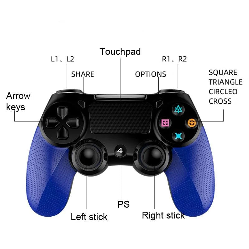 Wireless Bluetooth Gamepad for Ps4 - Dual Vibration Touch