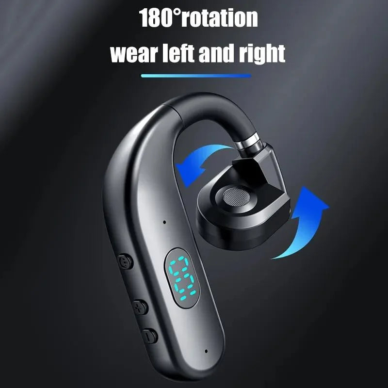 Wireless Bluetooth Headphone with Digital Display - Black