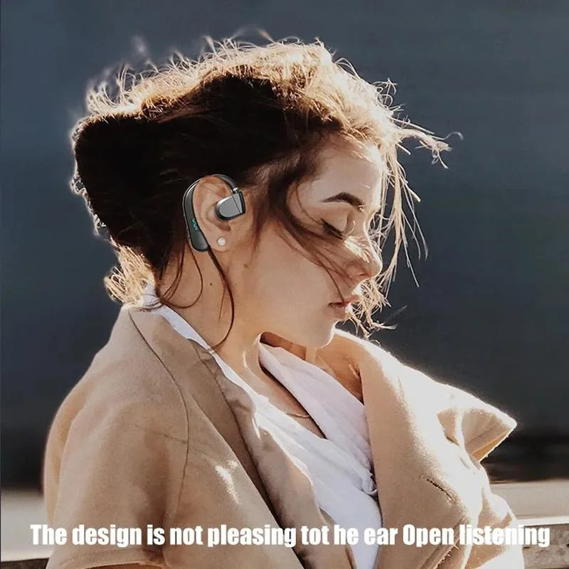 Wireless Bluetooth Headphone with Digital Display - Black