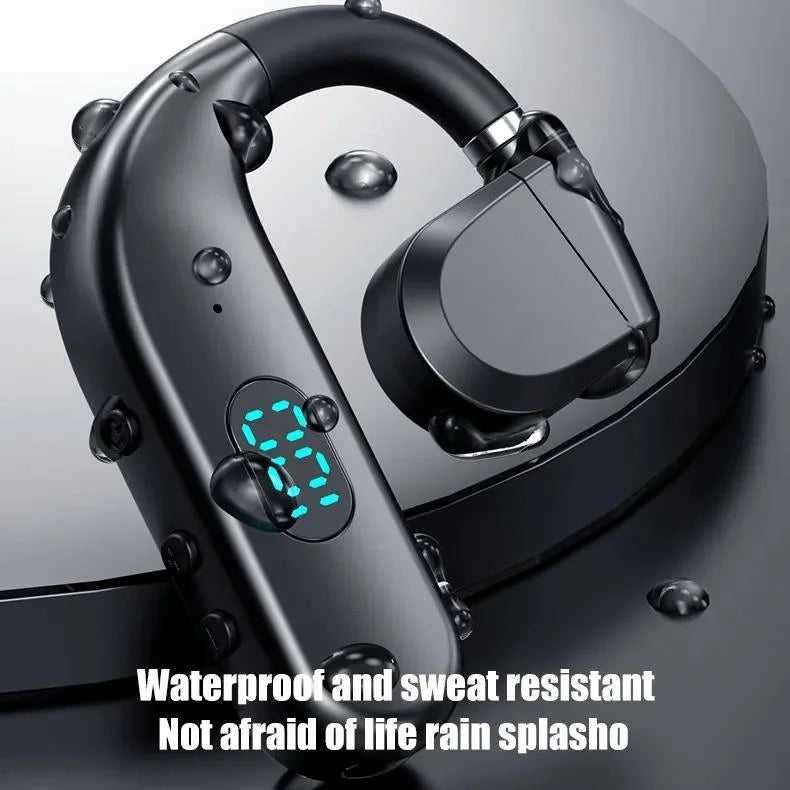 Wireless Bluetooth Headphone with Digital Display - Black