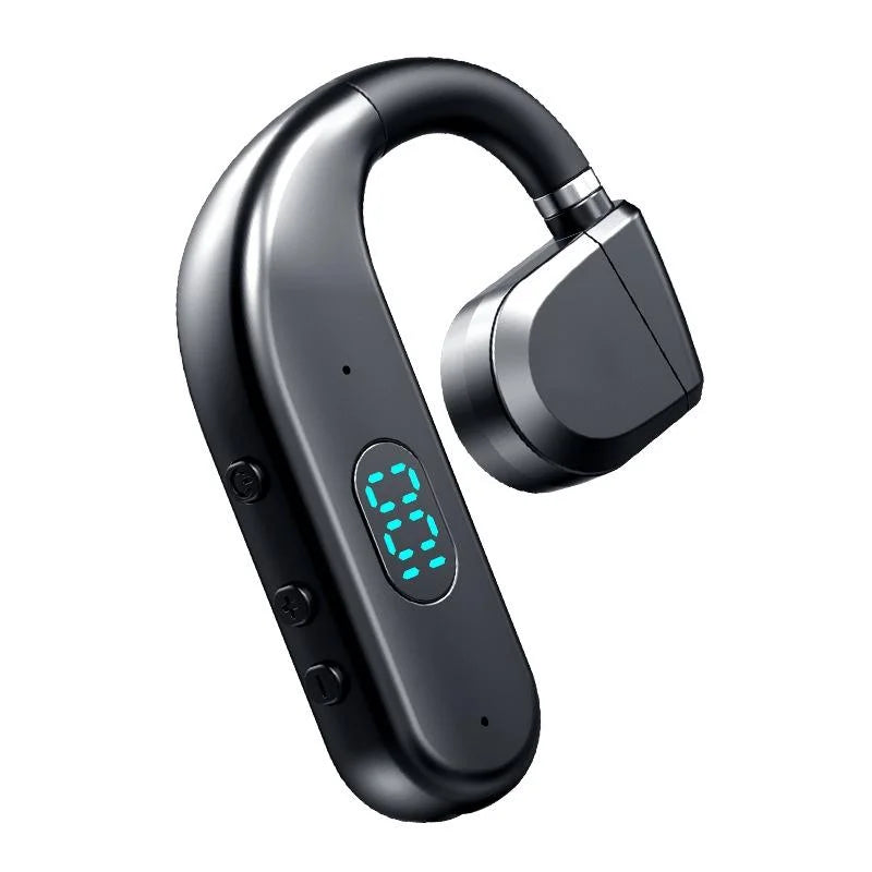 Wireless Bluetooth Headphone with Digital Display - Black