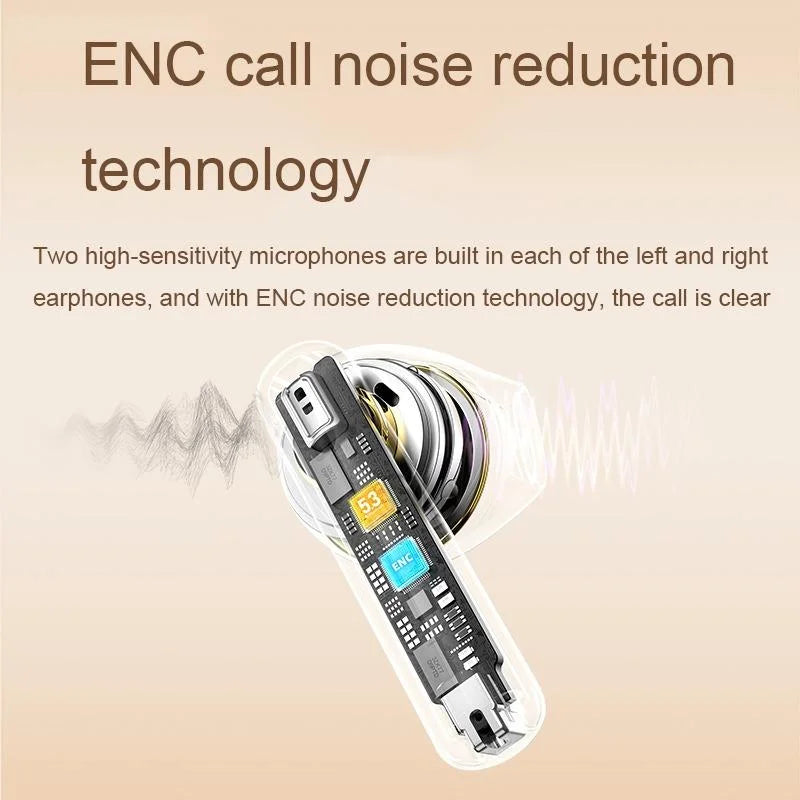 Wireless Bluetooth Headphones with Dual-microphone Noise