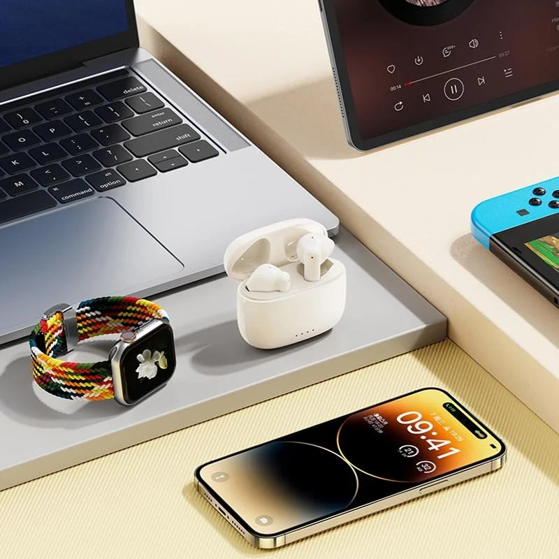 Wireless Bluetooth Headphones with Dual-microphone Noise