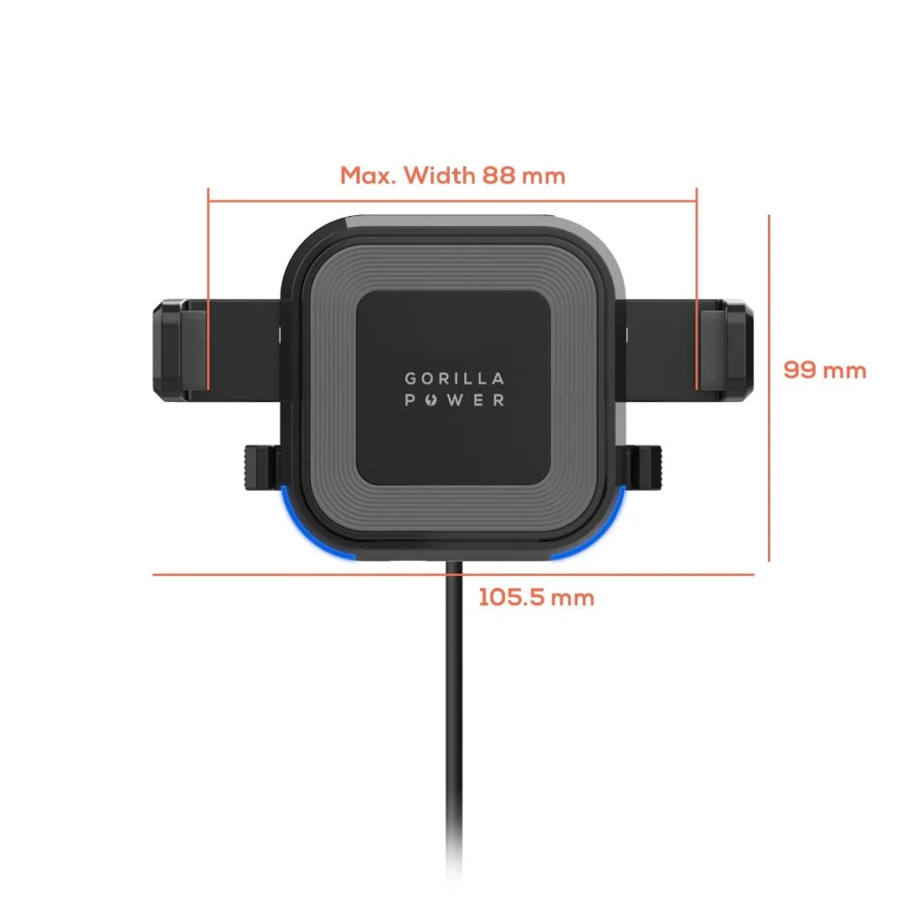 Wireless Car Charger 10W with 2.4A USB Charging Air Vent