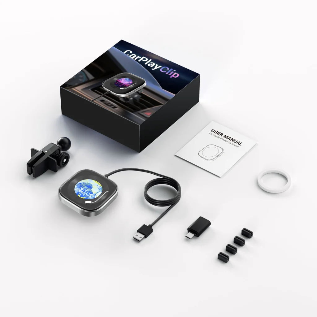 Wireless CarPlay Adapter with 1.6’’ Multi-Functional Screen