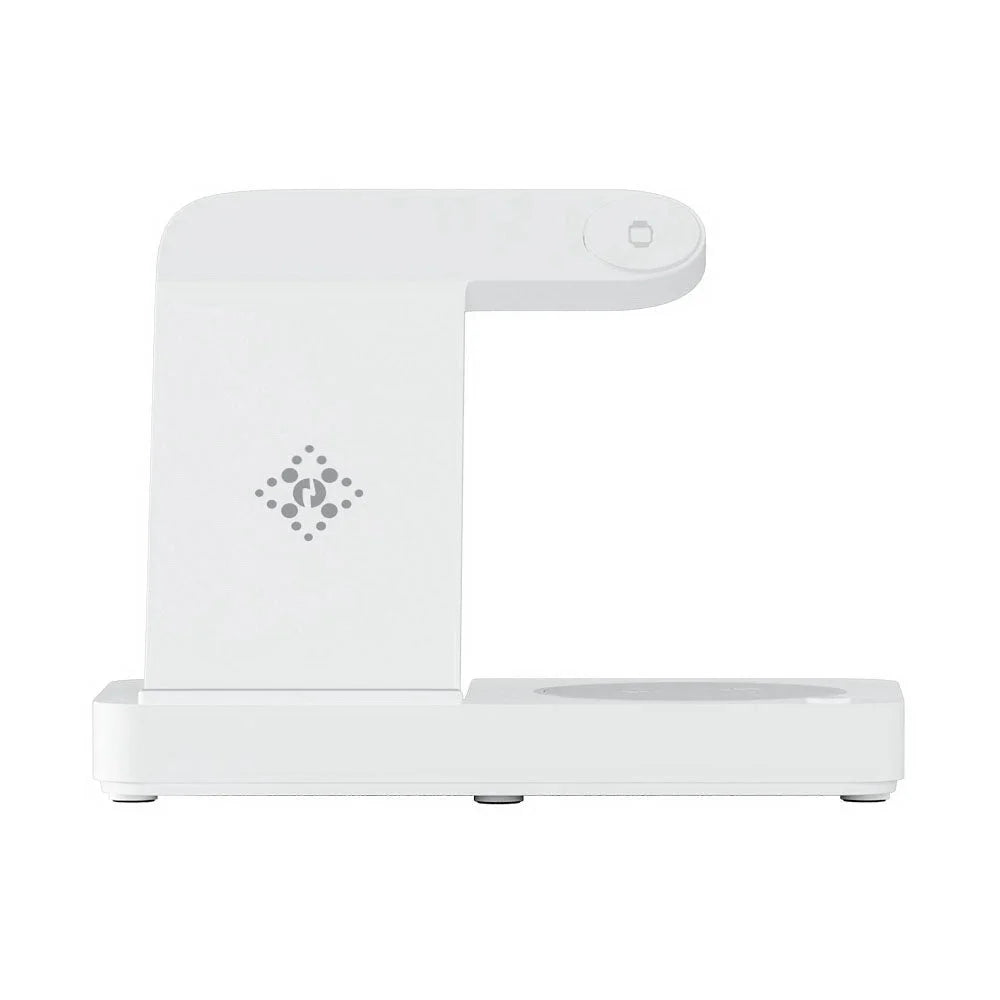 Wireless Charger Dock 4-in-1 Fast Charging for Phone - White