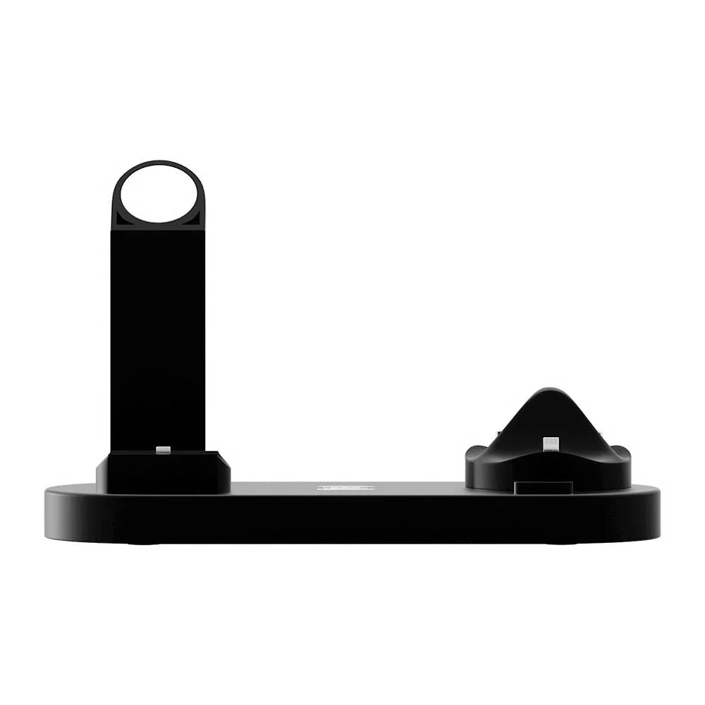 Wireless charger dock with storage shelves and support legs