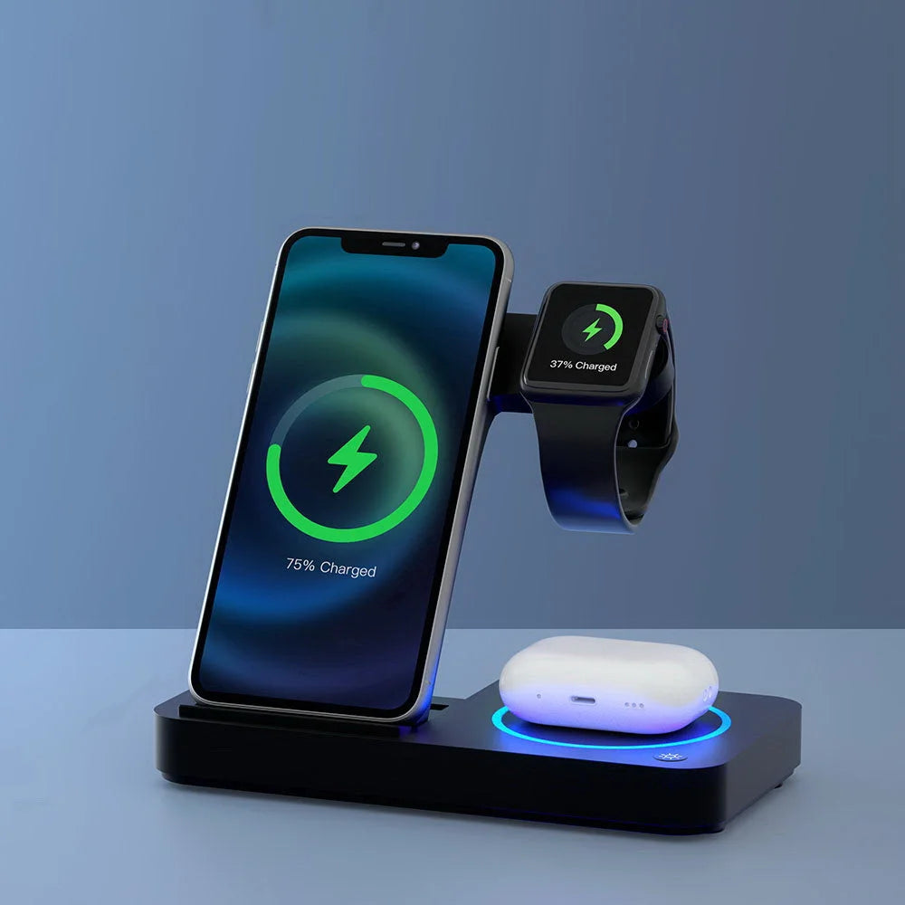 Wireless Charger Station 4-in-1 Fast Charging for Phone