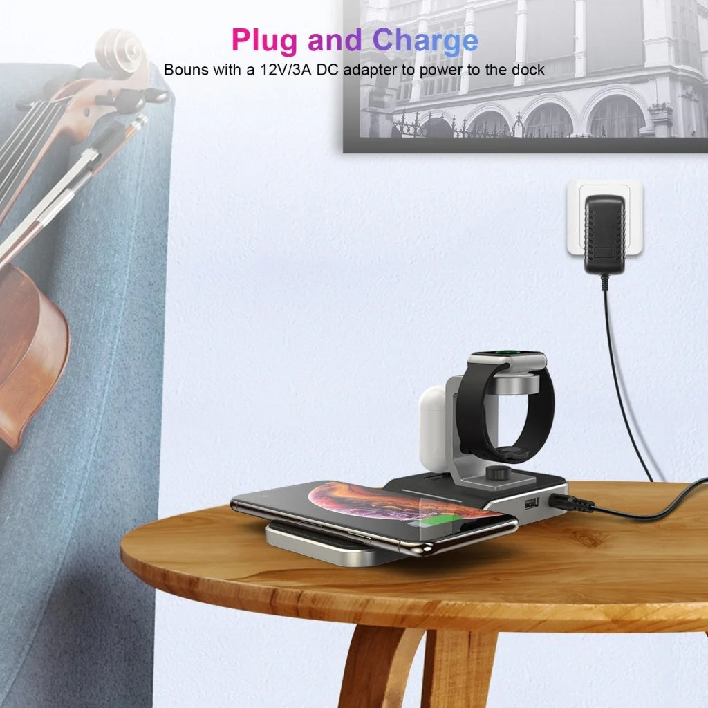 Wireless Charging Station 4-in-1 for iPhone/Apple