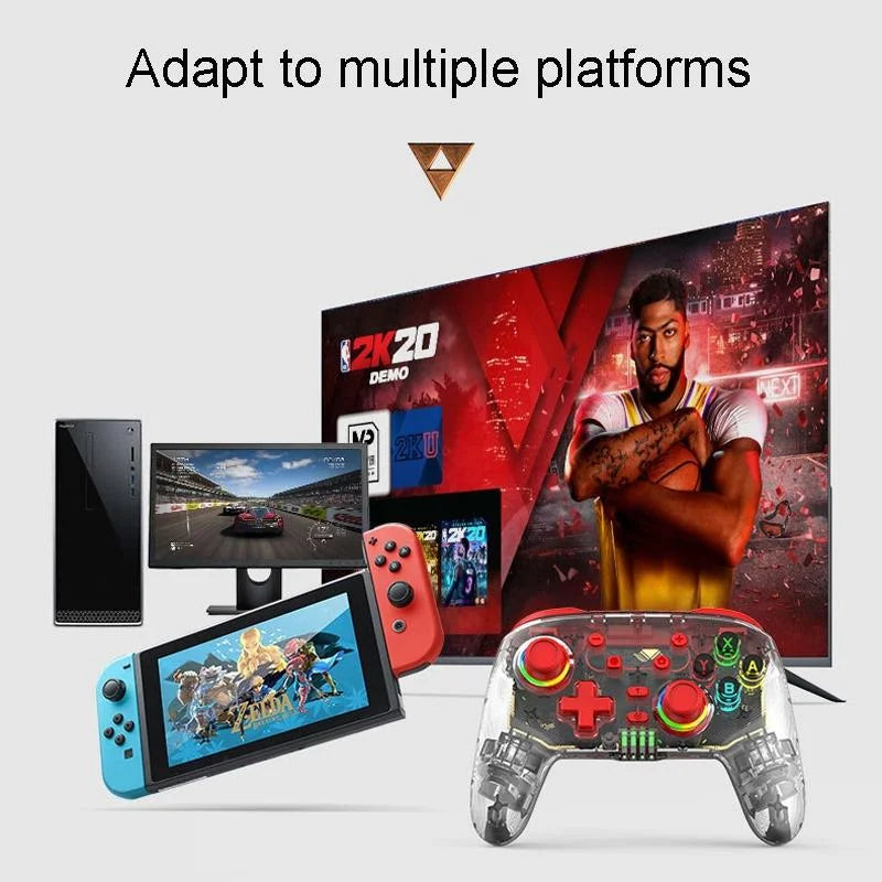 Wireless Dual Vibration Gamepad for Ps3 / Ps4 with Rgb