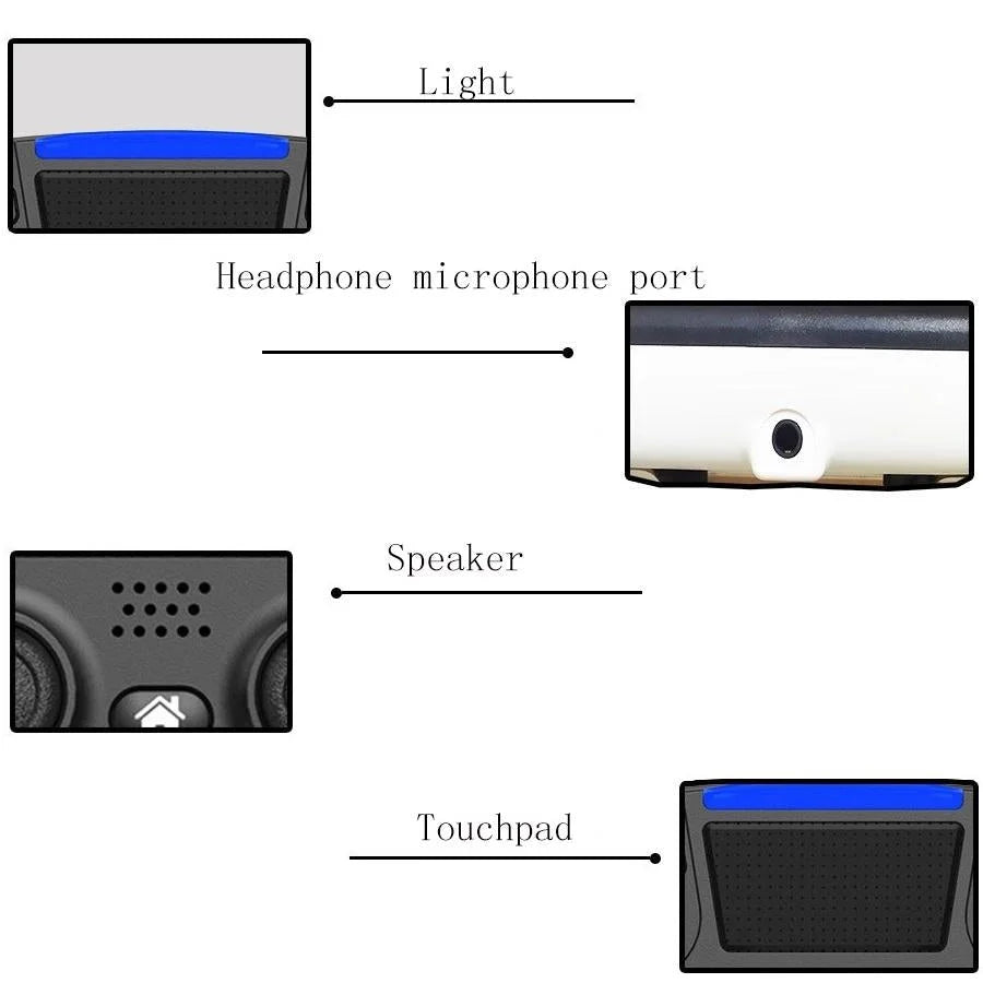 Wireless Dual-vibration Gamepad for Ps4 with Bluetooth