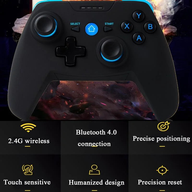 Wireless Game Controller For Android / Ios / Pc / Ps3 With Bluetooth 4.0 & Bracket - Blue-1915197653088604162