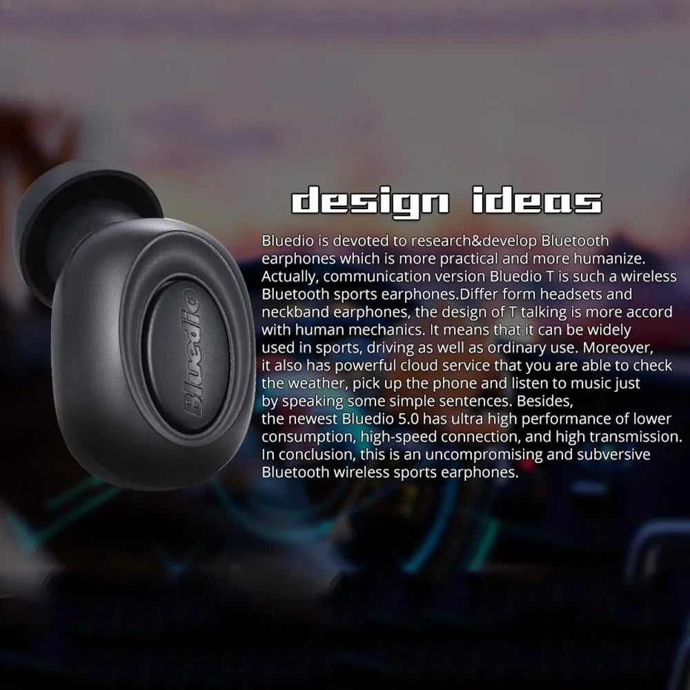 Wireless In-Ear Headset With Usb Cable - Black 5.0-1915196499868913666