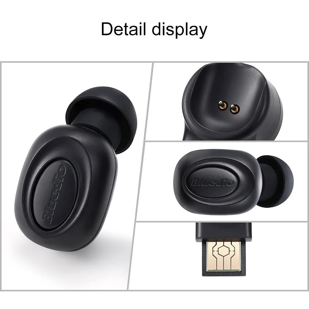 Wireless In-Ear Headset With Usb Cable - Black 5.0-1915196499868913671