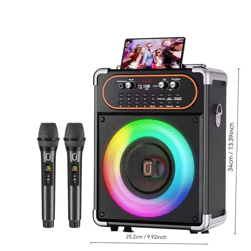 Wireless Karaoke Machine with Dual Microphones - Audio &