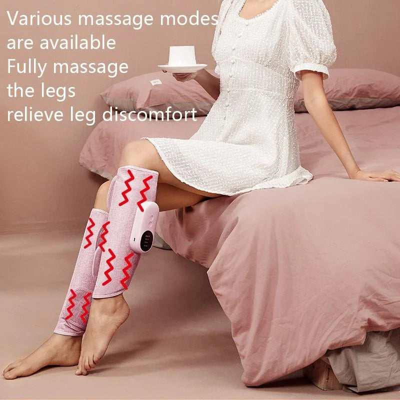 Wireless Leg Massage Pink Double Hot Compress + Air