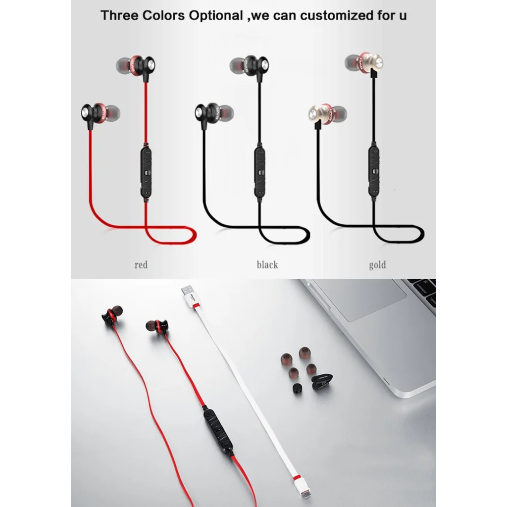 Wireless Magnetic Sport Earphones With Bluetooth Control-1915196542009085954