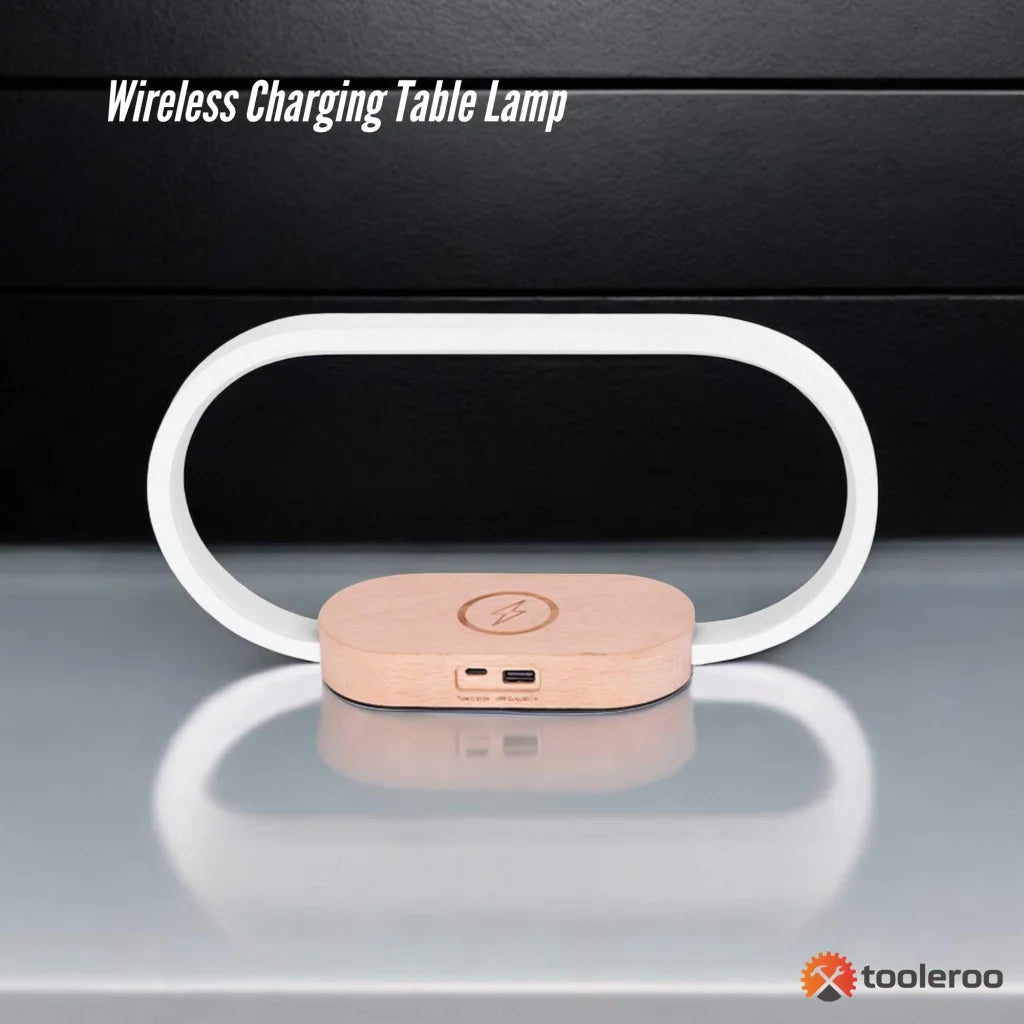 Wireless Phone Charger Table Lamp - USB Port Charging