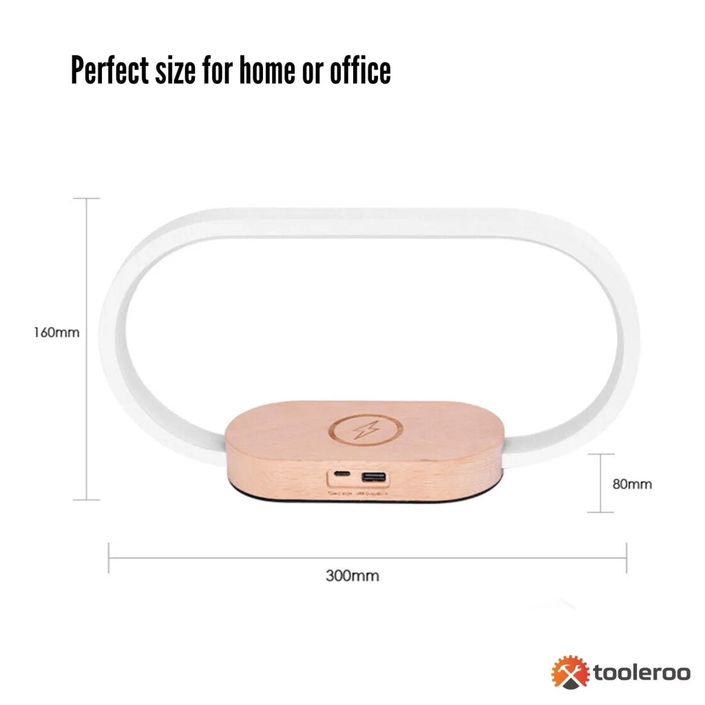 Wireless Phone Charger Table Lamp - USB Port Charging