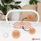 Wall clock with storage context and item proportions