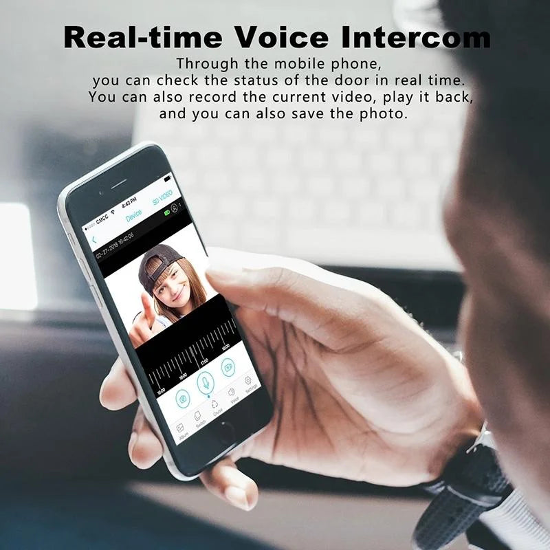 Wireless Smart Doorbell With Two-Way Intercom & Night