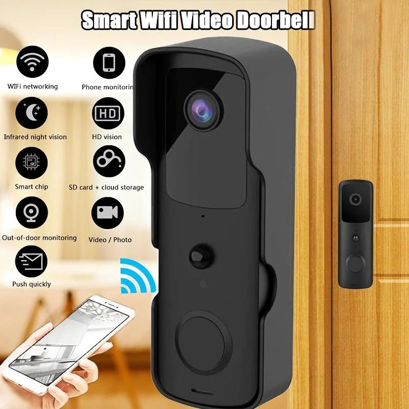 Wireless Smart Doorbell With Two-Way Intercom & Night