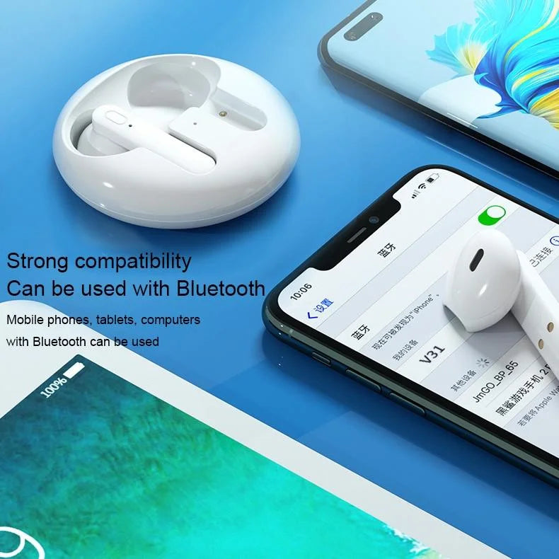 Wireless Stereo Bluetooth Earphones - V31 Sight Series White-1915196637916041224