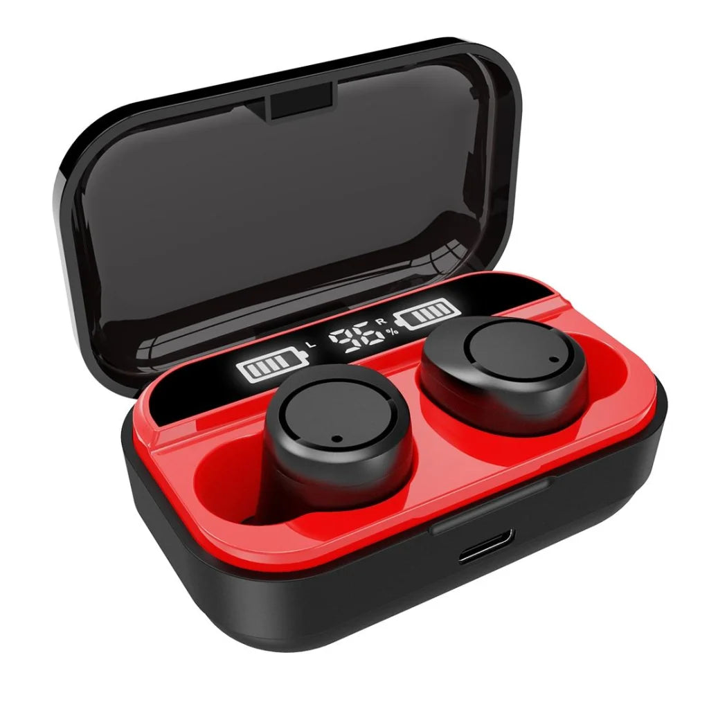 Wireless Stereo Headset With Charging Case And Digital