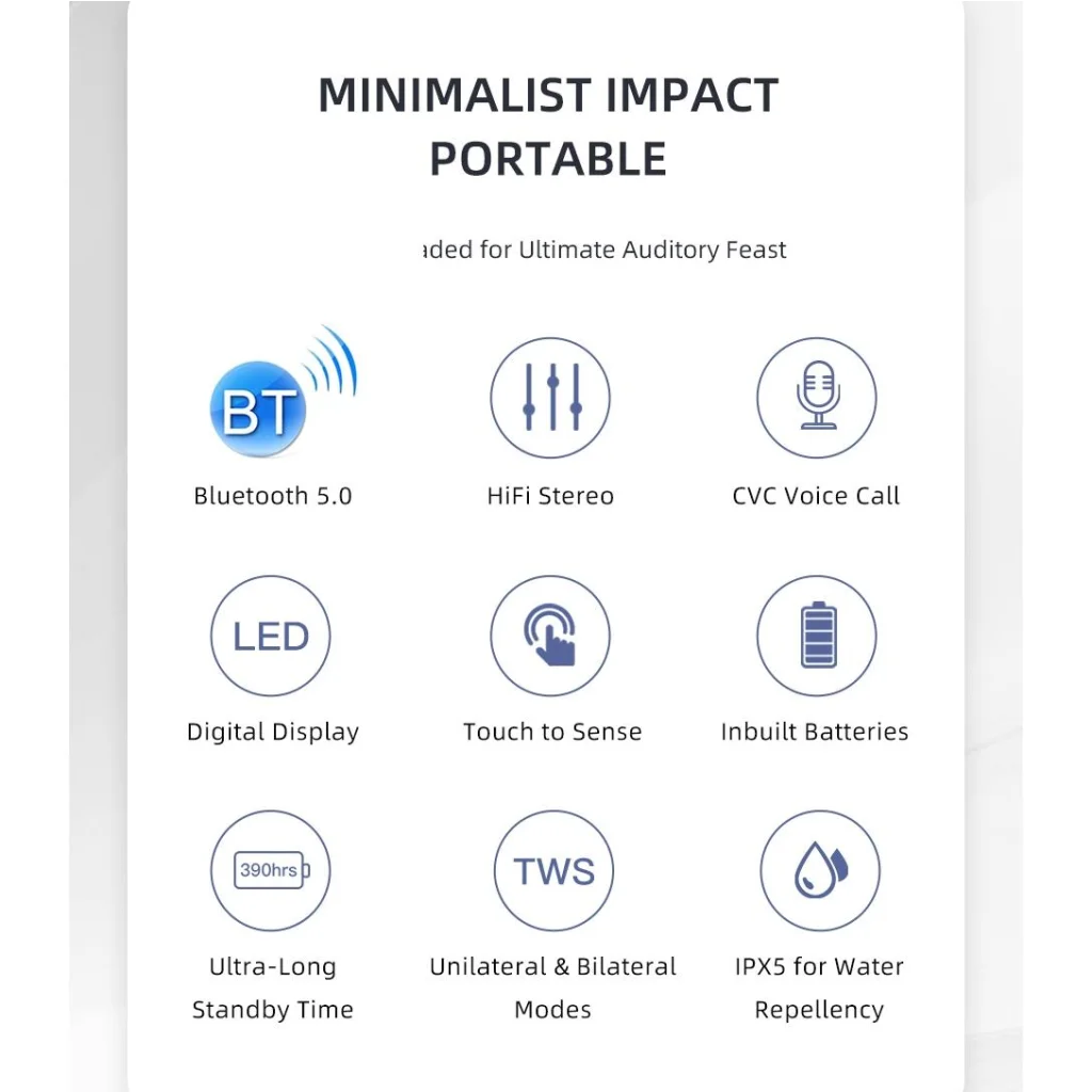 Wireless T15P Sports Headset With Led Display And Charging Case-1915196505233428487