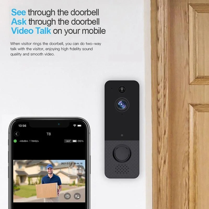 Wireless Wifi Video Doorbell With Night Vision And Ai