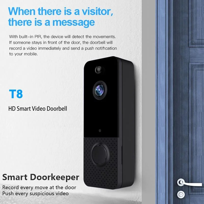 Wireless Wifi Video Doorbell With Night Vision And Ai