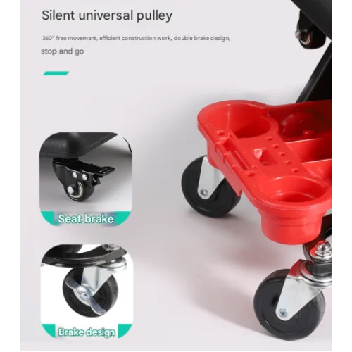 With Drawers Auto Repair Polishing Stool - Detachable Seat