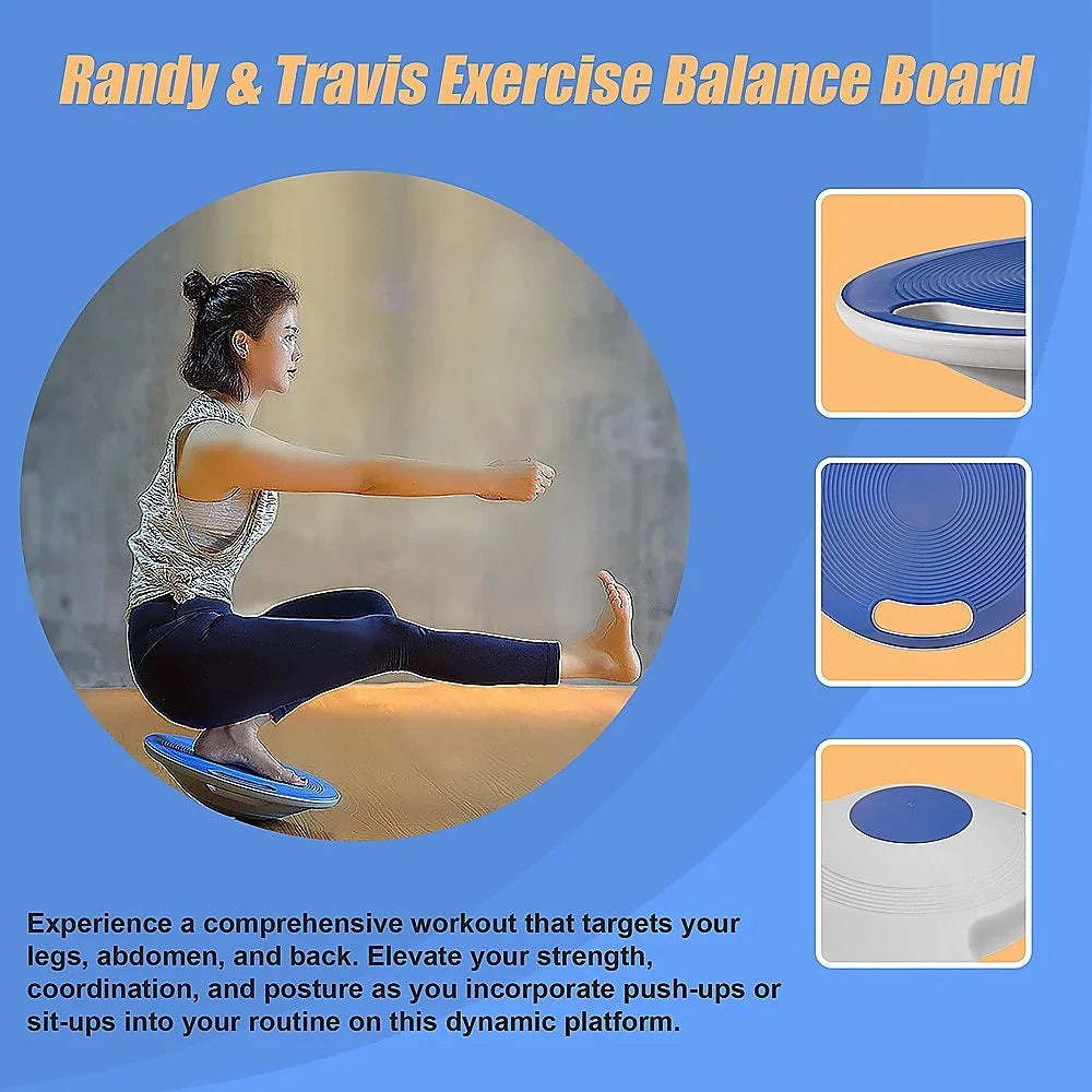 Wobble Board Balance Cushion Gym Core Exercise - Sports &