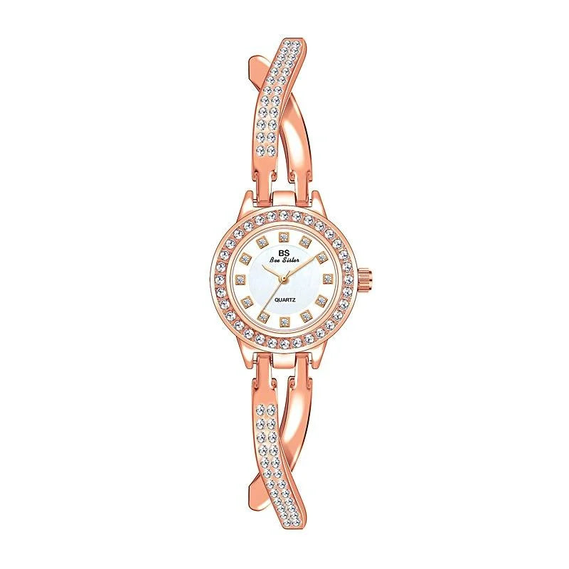 Women Butterfly Cross Diamond Bracelet Watch - Full