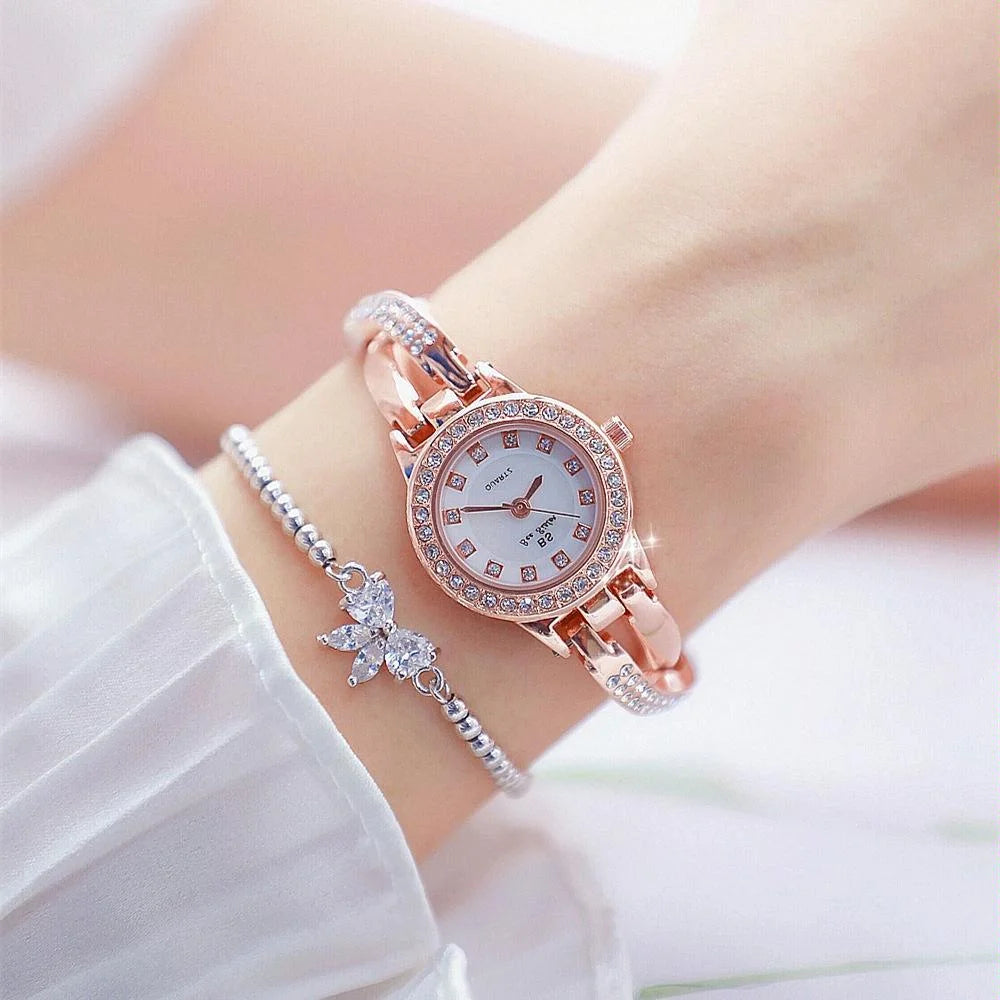 Women Butterfly Cross Diamond Bracelet Watch - Full