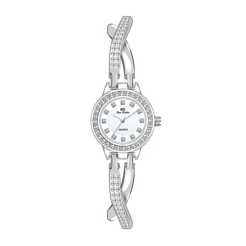 Women Butterfly Cross Diamond Bracelet Watch - Full