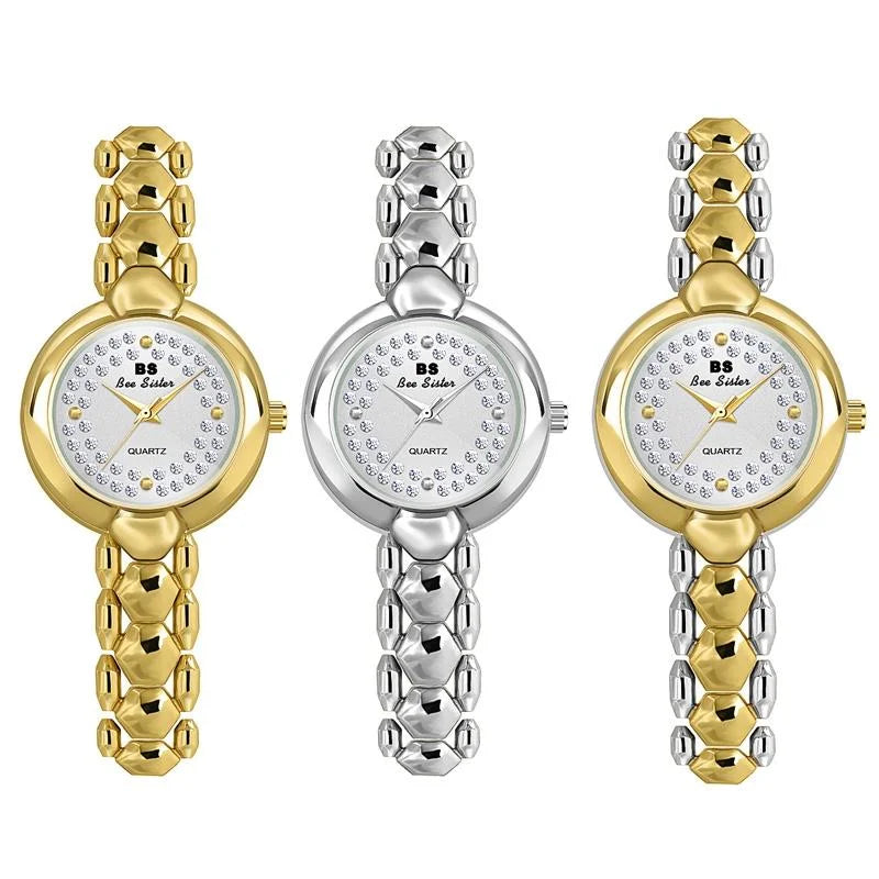 Women Diamond Chain Watch - Elegant Jewelry - Silver