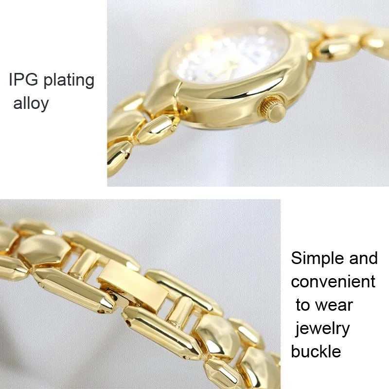 Women Diamond Chain Watch - Elegant Jewelry - Silver