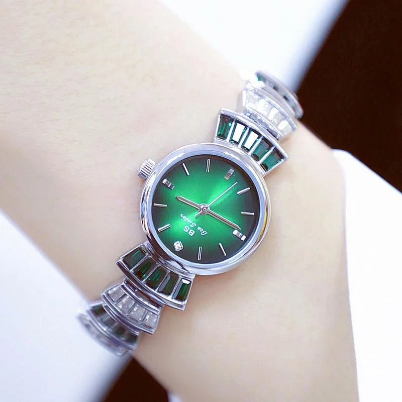 Women Diamond Symphony Wrist Watch with Inlaid Diamonds