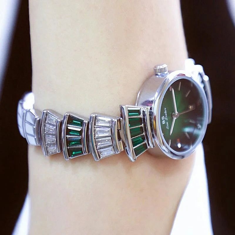 Women Diamond Symphony Wrist Watch with Inlaid Diamonds
