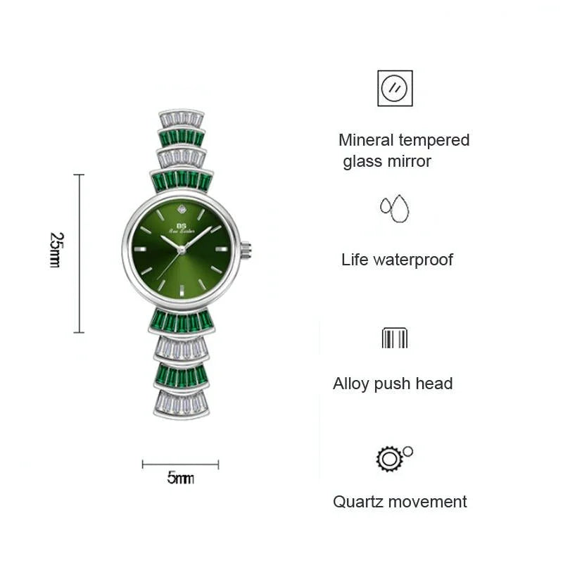 Women Diamond Symphony Wrist Watch with Inlaid Diamonds