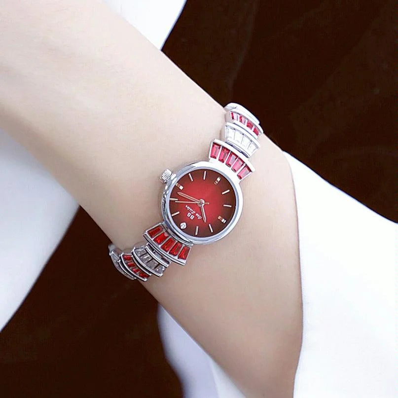 Women Diamond Symphony Wrist Watch with Inlaid Diamonds